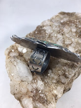 Load image into Gallery viewer, Green Carico Turquoise Sterling Silver Statement Ring - Hawkeye Jewelry