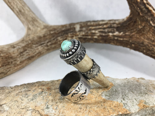 Valor Crown Reclaimed Deer Antler Ring - Hawkeye Jewelry