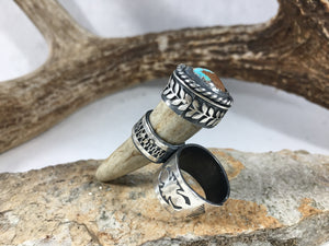 Valor Leaf Reclaimed Deer Antler Ring - Hawkeye Jewelry