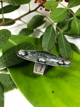 Load image into Gallery viewer, Large Green Carico Turquoise Sterling Silver Statement Ring - Hawkeye Jewelry
