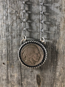 Buffalo Nickel Indian Head Necklace MADE TO ORDER - Hawkeye Jewelry