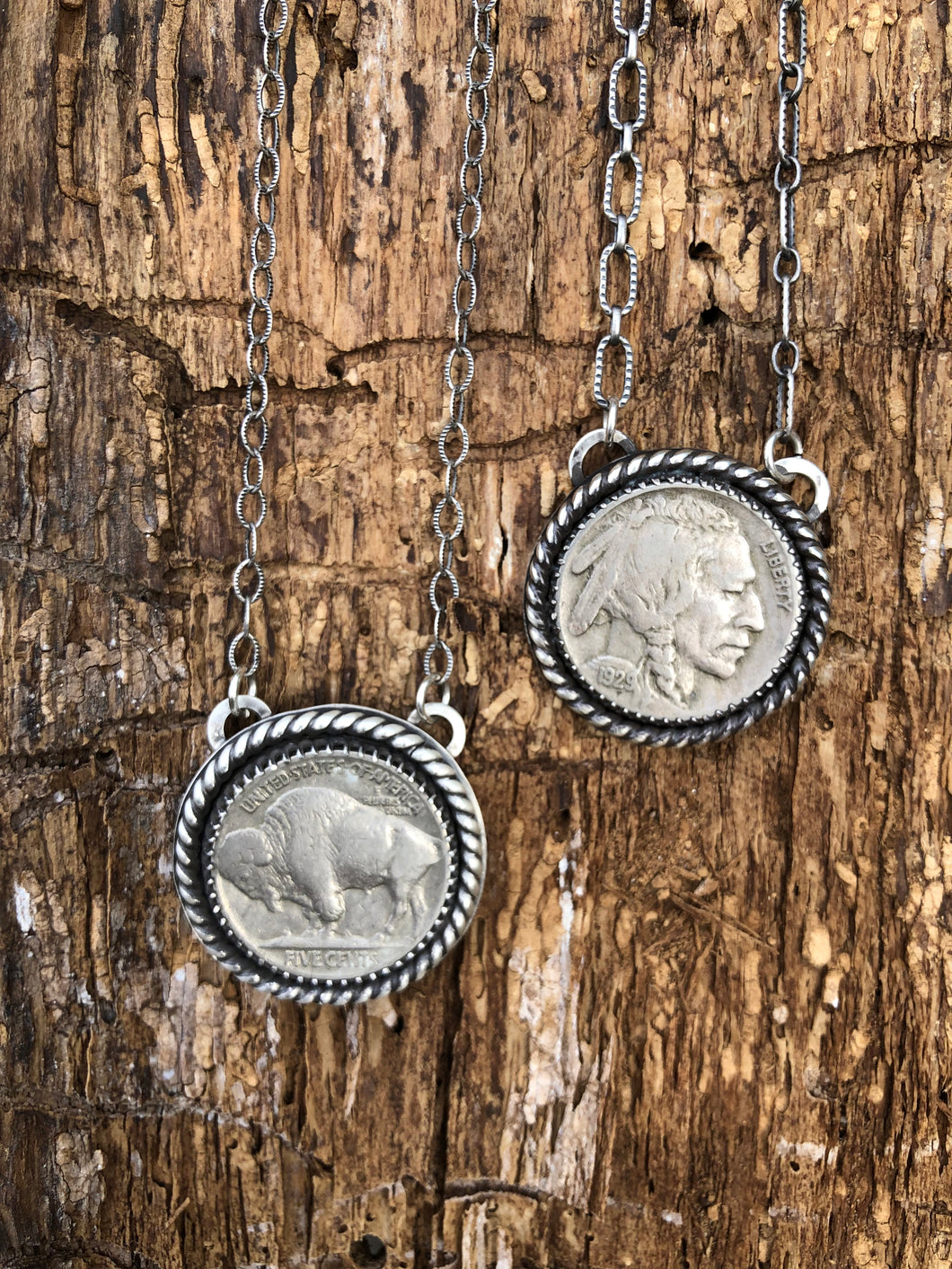 Buffalo head clearance nickel necklace