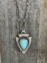 Load image into Gallery viewer, Light Blue Royston Turquoise Arrowhead Necklace - Hawkeye Jewelry
