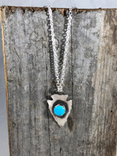Load image into Gallery viewer, Small Blue Royston Turquoise Arrowhead Necklace - Hawkeye Jewelry
