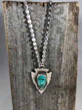 Load image into Gallery viewer, Green Royston Turquoise Arrowhead Necklace - Hawkeye Jewelry
