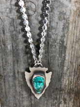 Load image into Gallery viewer, Green Royston Turquoise Arrowhead Necklace - Hawkeye Jewelry
