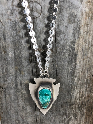 Green Royston Turquoise Arrowhead Necklace - Hawkeye Jewelry