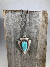 Load image into Gallery viewer, Blue Royston Turquoise Arrowhead Necklace - Hawkeye Jewelry
