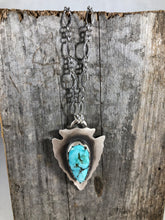 Load image into Gallery viewer, Blue Royston Turquoise Arrowhead Necklace - Hawkeye Jewelry

