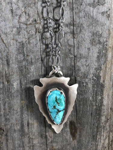 Blue Royston Turquoise Arrowhead Necklace - Hawkeye Jewelry