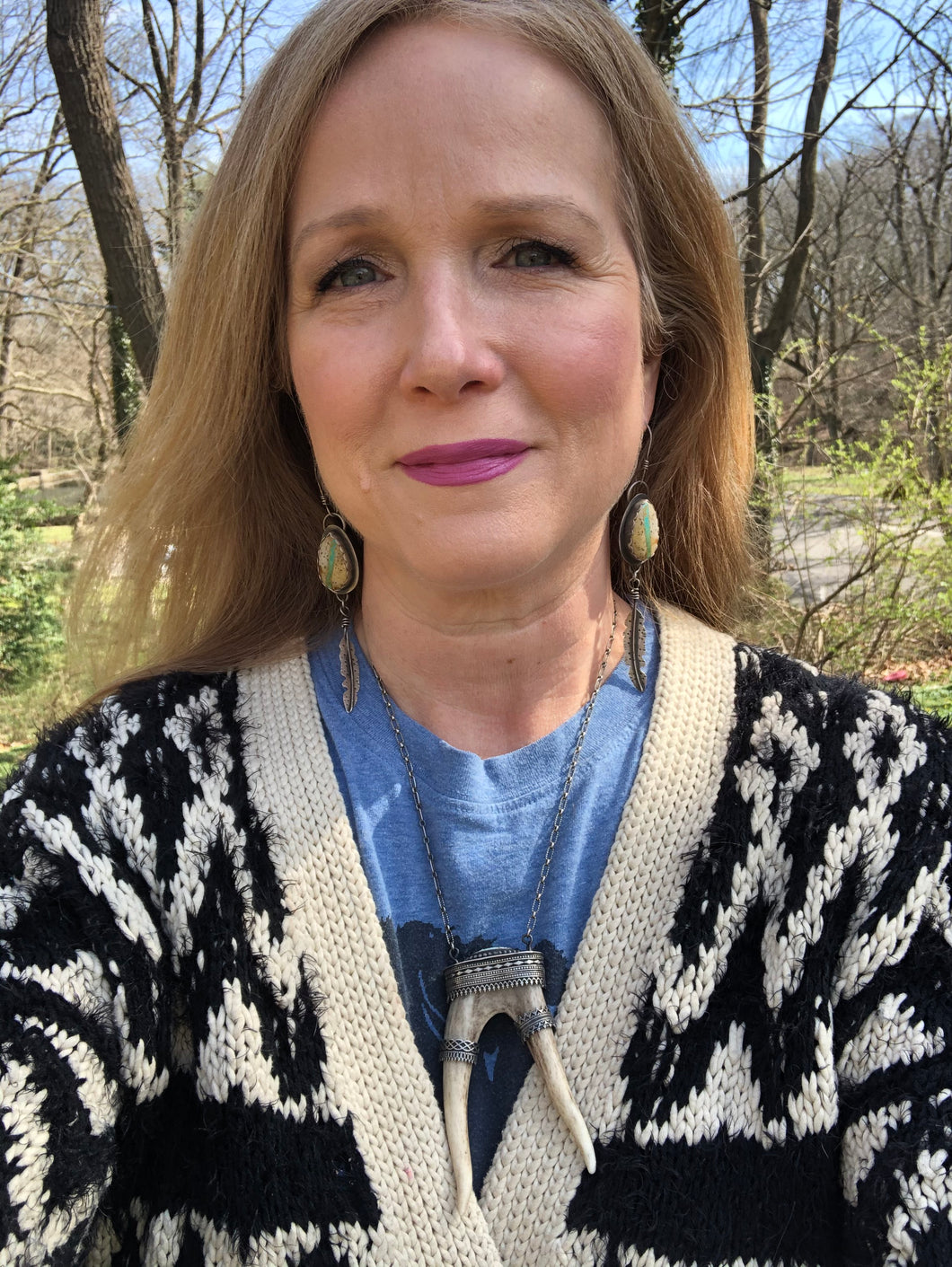 Warrior Diamond Reclaimed Deer Antler Necklace - Hawkeye Jewelry