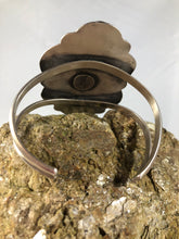 Load image into Gallery viewer, Bumblebee Jasper Hand Stamped Sterling Silver Split Shank Cuff - Hawkeye Jewelry
