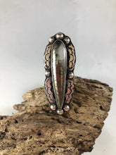 Load image into Gallery viewer, Nipomo Marcasite Sterling Silver Hand Stamped Talon Statement Ring - Hawkeye Jewelry
