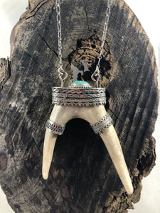 Warrior Courage Reclaimed Deer Antler Necklace - Hawkeye Jewelry