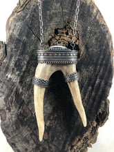 Load image into Gallery viewer, Warrior Diamond Reclaimed Deer Antler Necklace - Hawkeye Jewelry
