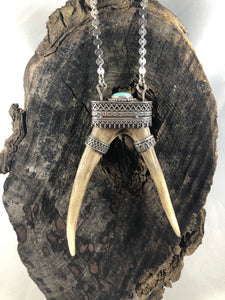 Warrior Abundance Reclaimed Deer Antler Necklace - Hawkeye Jewelry