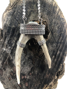 Warrior Fortitude Reclaimed Deer Antler Necklace - Hawkeye Jewelry