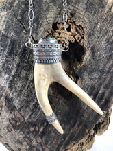 Load image into Gallery viewer, Compassion Reclaimed Deer Antler Necklace - Hawkeye Jewelry
