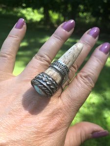 Valor Rope Reclaimed Deer Antler Ring - Hawkeye Jewelry