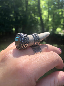 Valor Leaf Reclaimed Deer Antler Ring - Hawkeye Jewelry