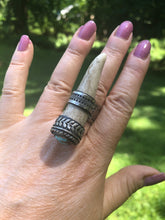 Load image into Gallery viewer, Valor Leaf Reclaimed Deer Antler Ring - Hawkeye Jewelry
